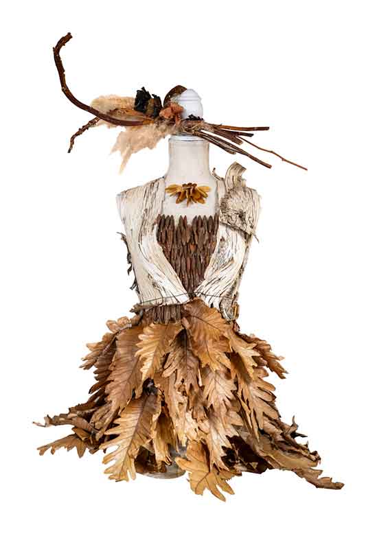 Botanical-Mennequin-Art-with-Leaves Botanical mannequin art with leaves in West Michigan