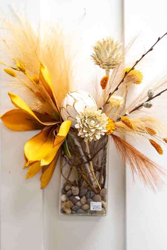 Yellow-Botanical-Wall-Art- Yellow floral wall art in West Michigan